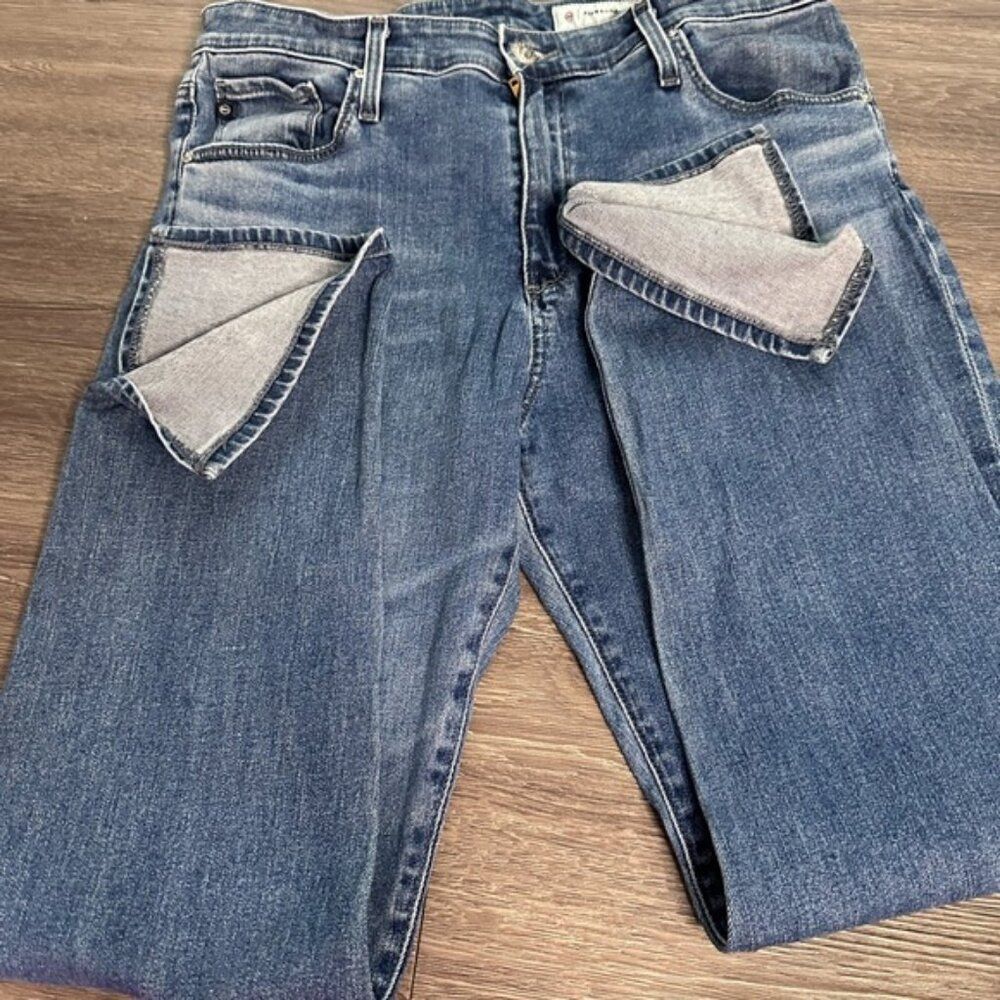 AG Anthropologie The High Rise Stevie Split Ankle Jean EUC
